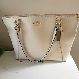 Coach Ava Tote EUC off white